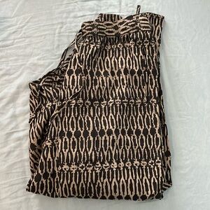 Brown/black printed harem pants -NWOT